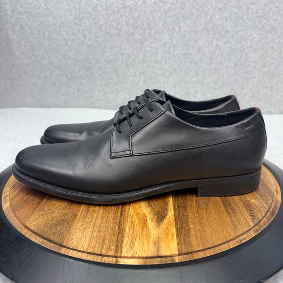 Hugo Boss Kyron Derby Shoes Men\'s 46 US 13 Black Leather Dress Oxford main image 4